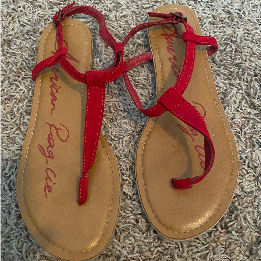 American Rag red sandals size 8